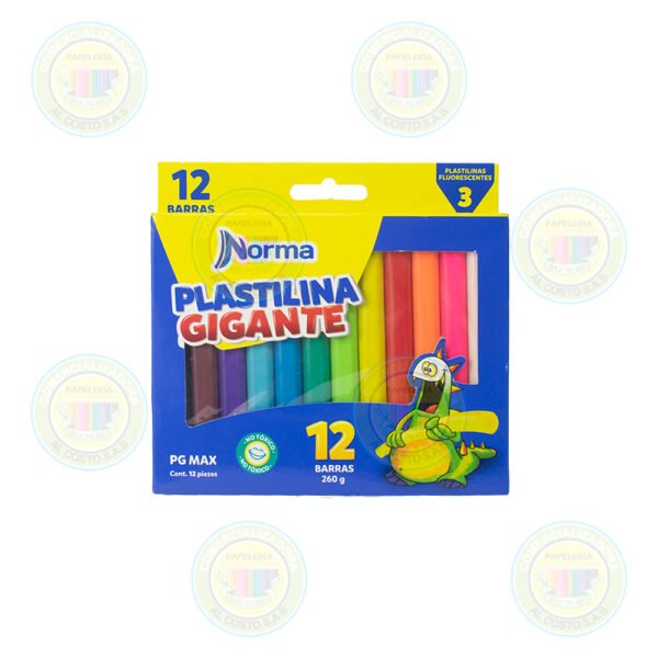 Plastilina norma gigante x12. l Comercializadora Papeleria Al Costo