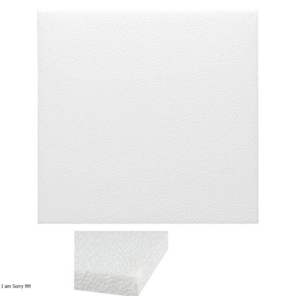 Lamina icopor de 50x50 2.5cm.