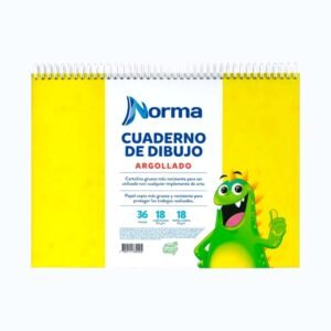 Cuaderno norma dibujo argollado.