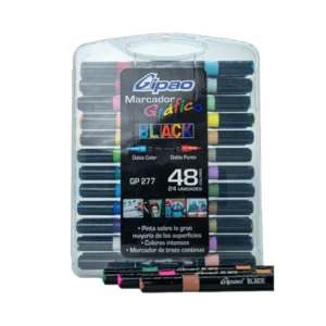 Marcador grafico x 24 d/p gipao black