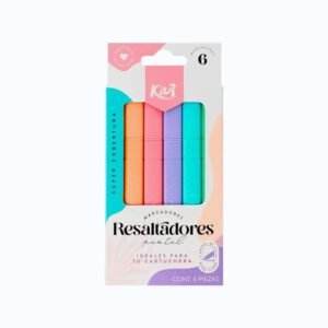 Resaltador kiut x 6 pastel