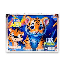 Estuche de arte x 133 piezas caja metal