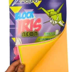 Block iris fluorescente platina