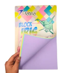 Block iris pastel platina.