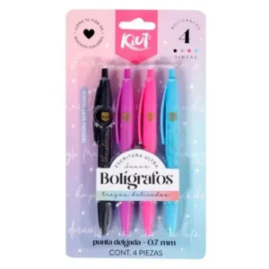Lapicero kiut retractil x 4