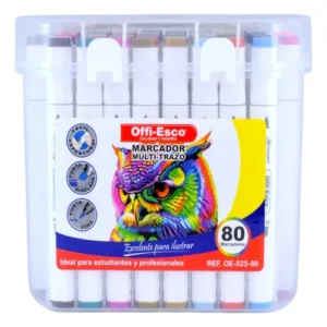 Marcador offiesco multi trazo x 80