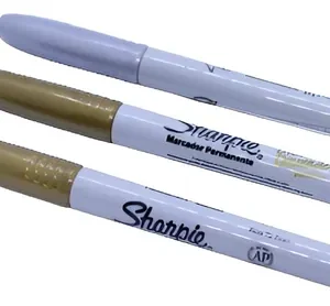 Marcador sharpie plata/cobre/dorado.