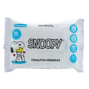 Pañitos humedos x 12 snoopy